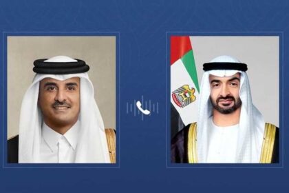 رئيس دولة الإمارات وأمير قطر يبحثان المستجدات في المنطقة