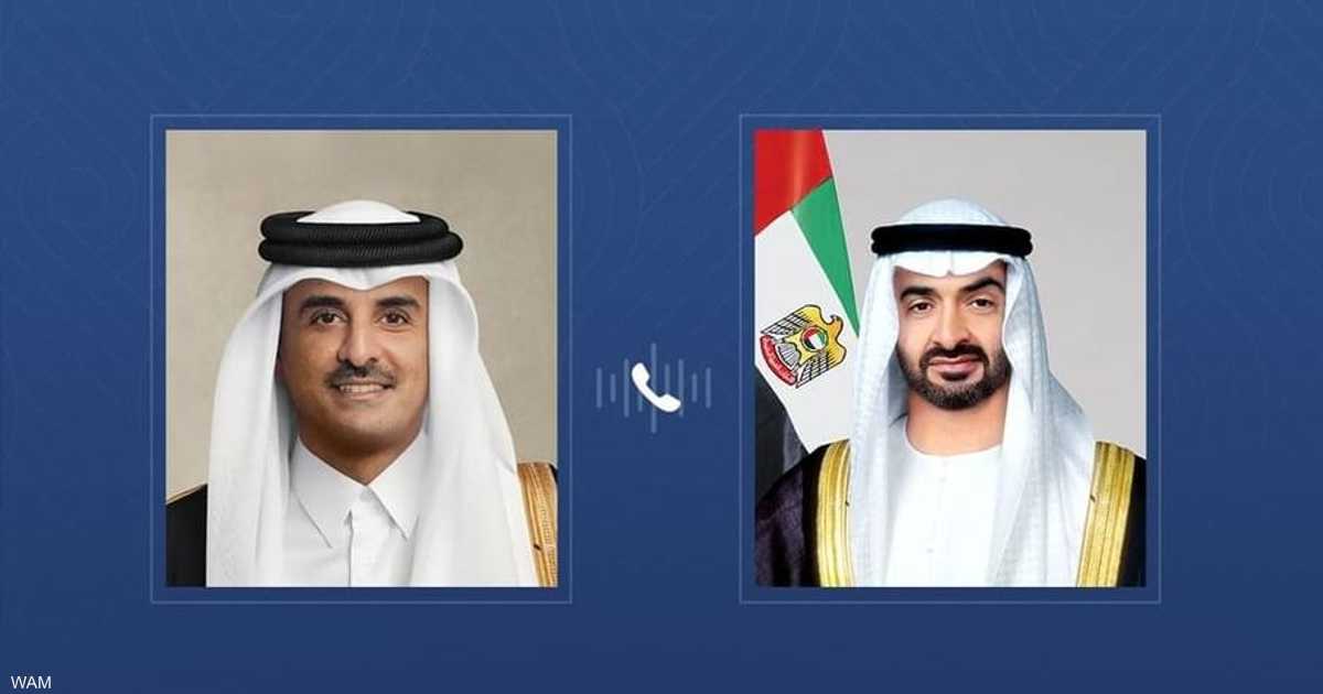 رئيس دولة الإمارات وأمير قطر يبحثان المستجدات في المنطقة
