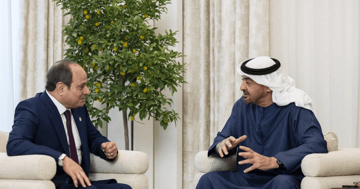 محمد بن زايد والسيسي يبحثان علاقات البلدين وتطورات المنطقة