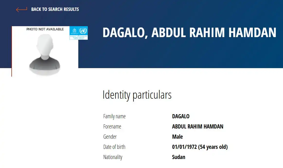 “الإنتربول” يدرج اسم عبدالرحيم دقلو في النشرة الخاصة