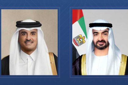 رئيس الإمارات وأمير قطر يبحثان التطورات الإقليمية