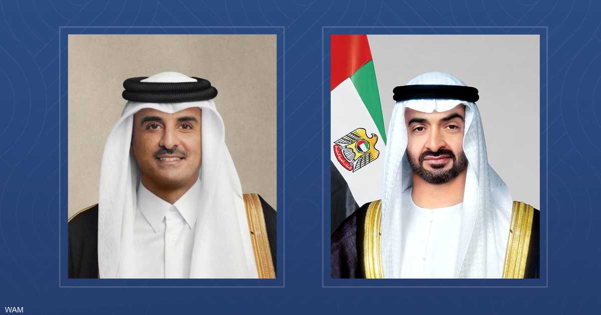 رئيس الإمارات وأمير قطر يبحثان التطورات الإقليمية