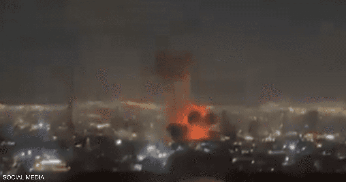 فيديو.. استهداف مقر الإذاعة والتلفزيون الإيراني