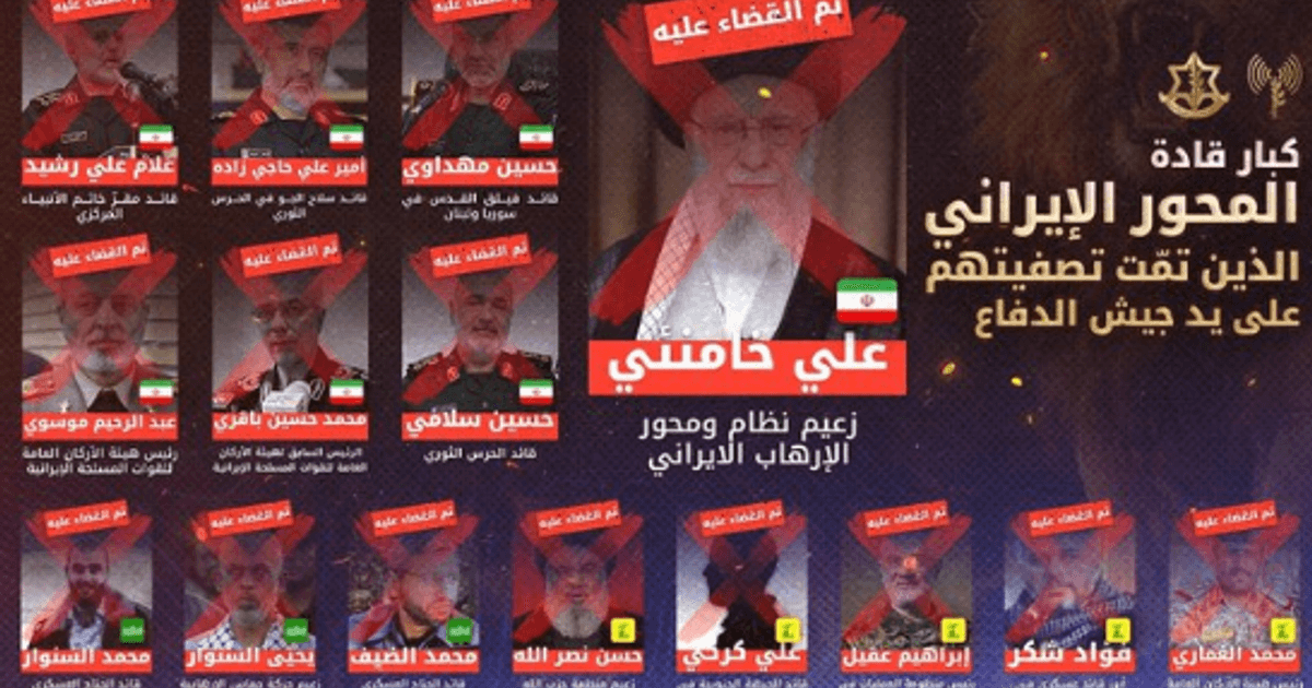 إسرائيل: بمقتل خامنئي صفينا الحساب مع قادة "محورِ الإرهاب"