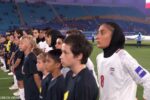 بالفيديو.. منتخب إيران للسيدات "يقاطع" النشيد الوطني