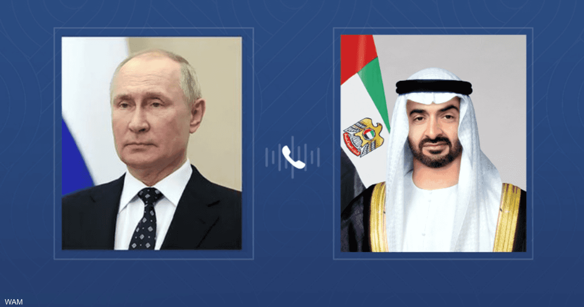 رئيس دولة الإمارات يبحث مع بوتين "الاعتداءت الإيرانية"
