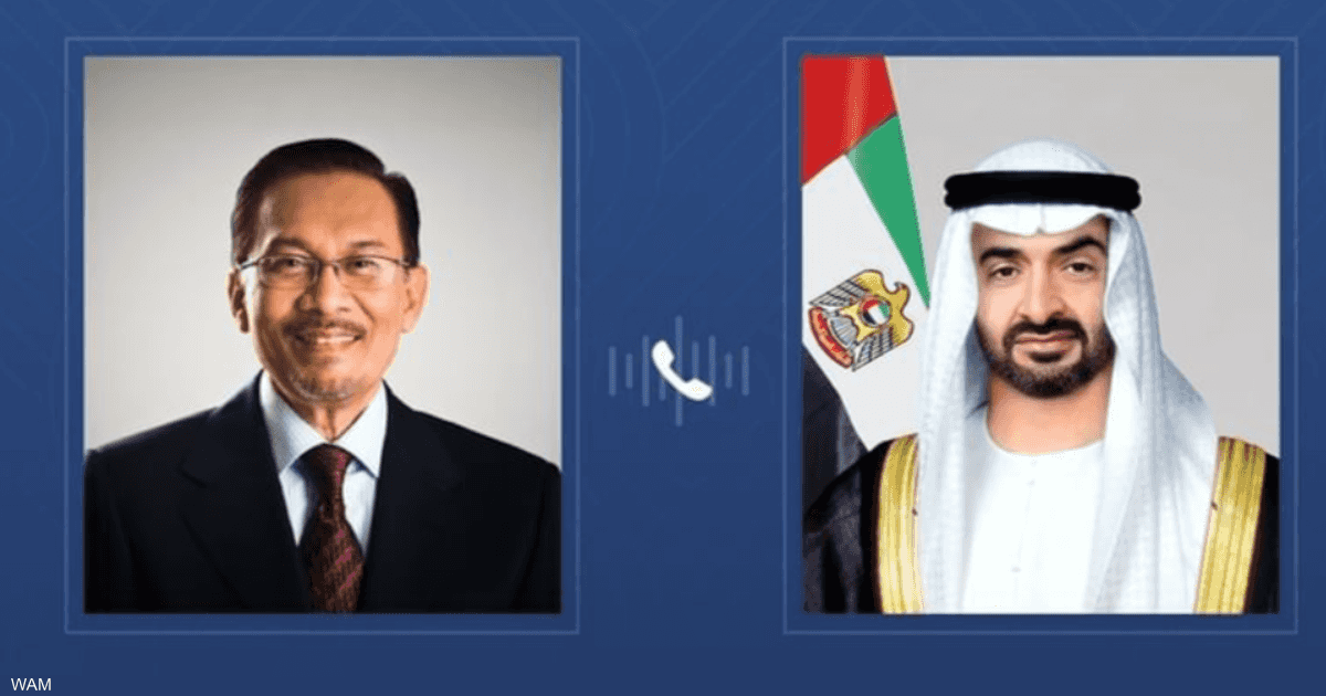 محمد بن زايد ورئيس وزراء ماليزيا يبحثان التطورات في المنطقة