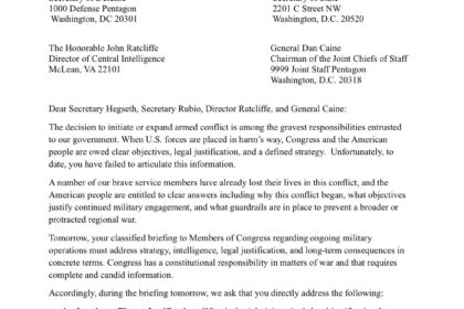 مجلس النواب الأمريكي يضع ترامب امام 6 أسئلة صعبة بشأن إيران