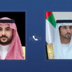 حمدان بن محمد ووزير الدفاع السعودي يبحثان تطورات المنطقة