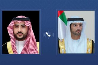 حمدان بن محمد ووزير الدفاع السعودي يبحثان تطورات المنطقة