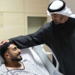 رئيس الإمارات يزور مصابين في الهجمات الإيرانية على الدولة