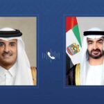 رئيس دولة الإمارات يبحث مع أمير قطر التطورات الإقليمية