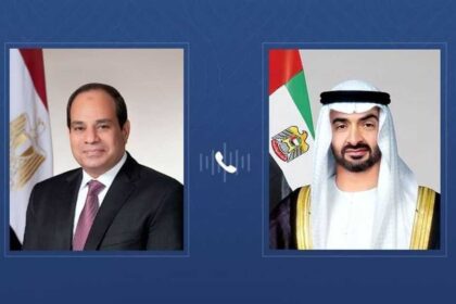 محمد بن زايد والسيسي يبحثان هاتفيا تطورات الأوضاع في المنطقة