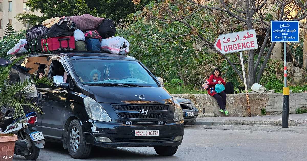 لبنان.. 100 ألف نازح إضافي خلال 24 ساعة