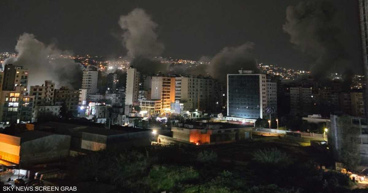 غارات إسرائيلية عنيفة على الضاحية الجنوبية لبيروت