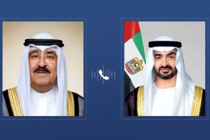 رئيس الإمارات وأمير الكويت يبحثان تطورات الأوضاع في المنطقة