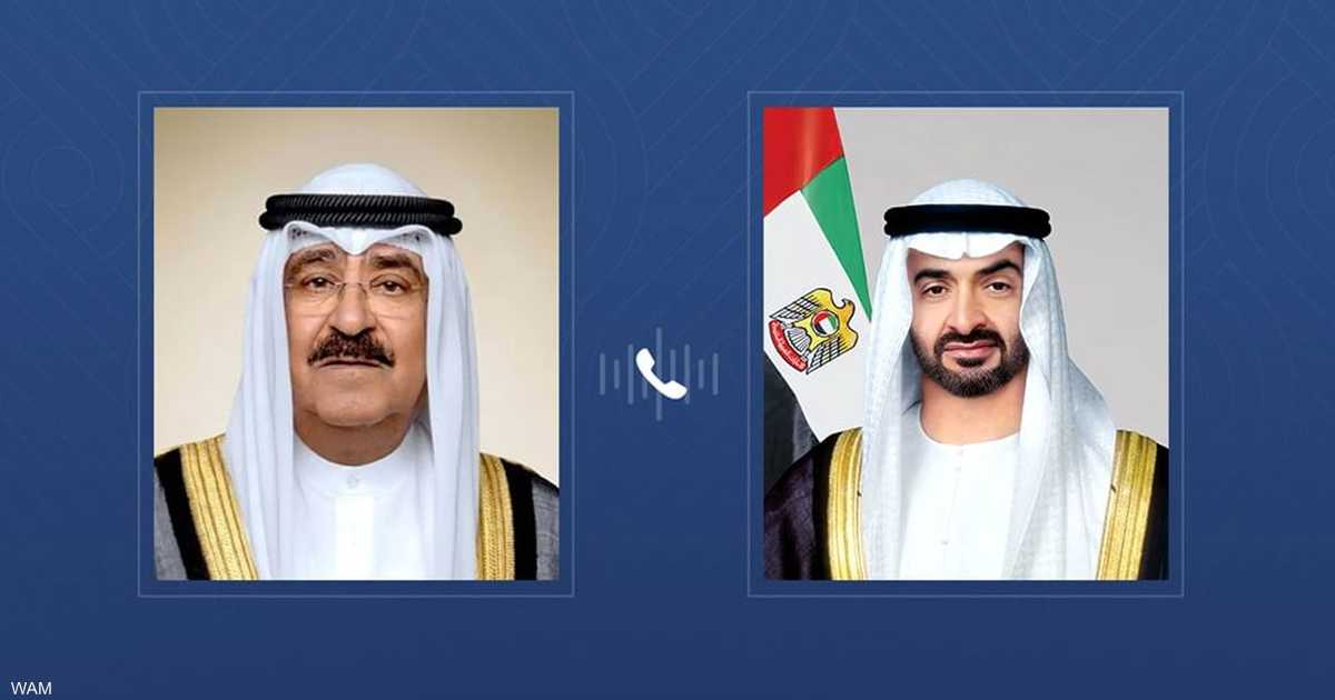 رئيس الإمارات وأمير الكويت يبحثان تطورات الأوضاع في المنطقة