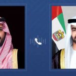 رئيس الإمارات يتلقى اتصالا هاتفيا من ولي عهد السعودية