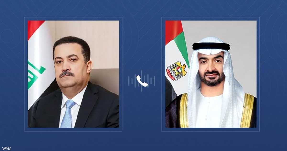 محمد بن زايد يبحث مع السوداني تطورات الأوضاع في المنطقة