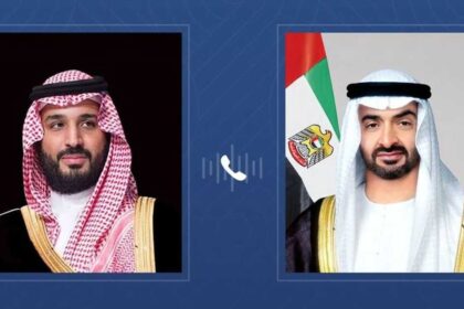 رئيس الإمارات يتلقى اتصالا هاتفيا من ولي عهد السعودية