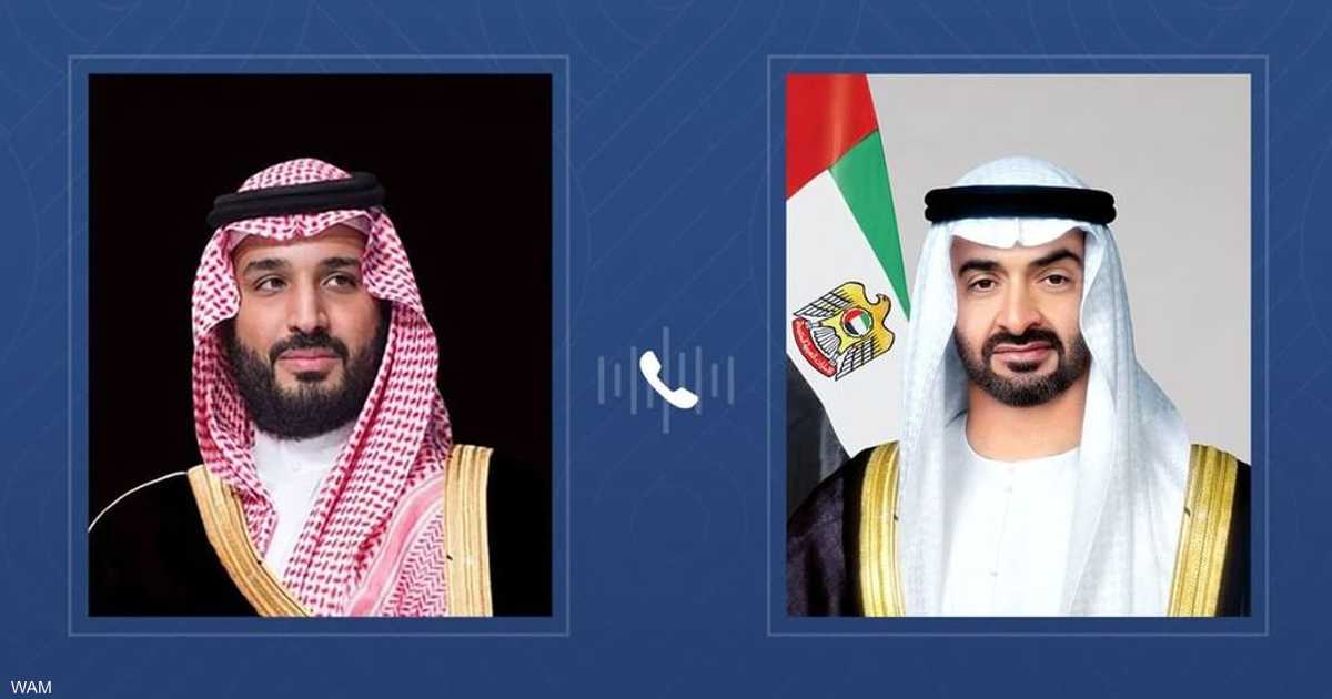 رئيس الإمارات يتلقى اتصالا هاتفيا من ولي عهد السعودية