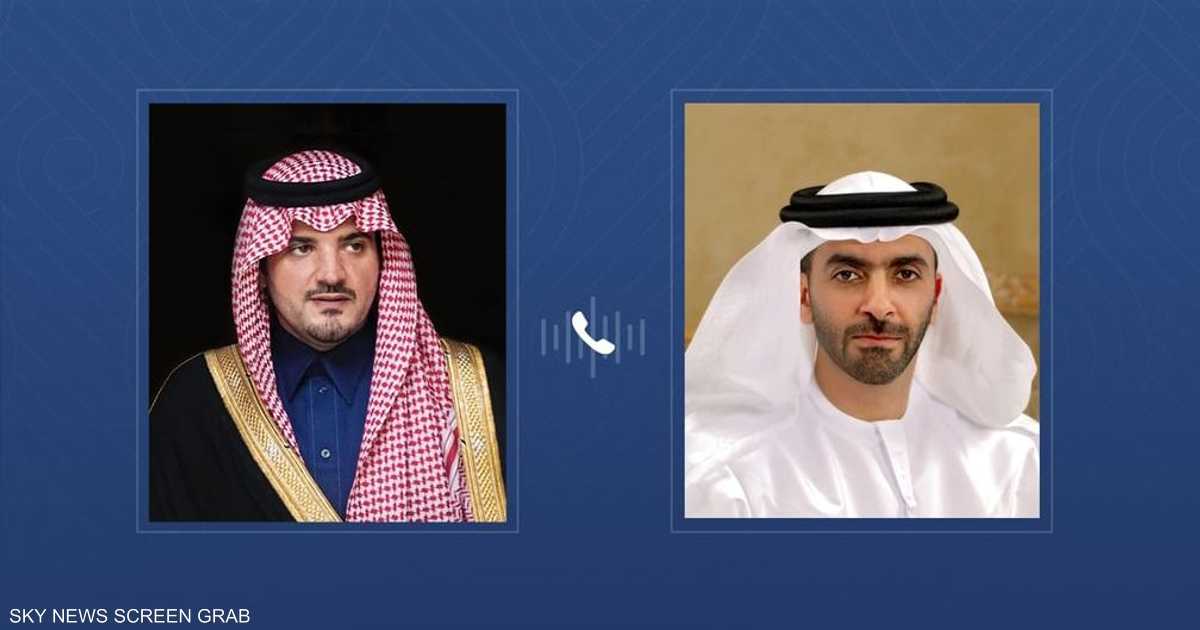 سيف بن زايد يتلقى اتصالا هاتفيا من الأمير عبد العزيز بن سعود