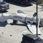 فيديو.. تحطم طائرة في موقف سيارات جنوبي كاليفورنيا