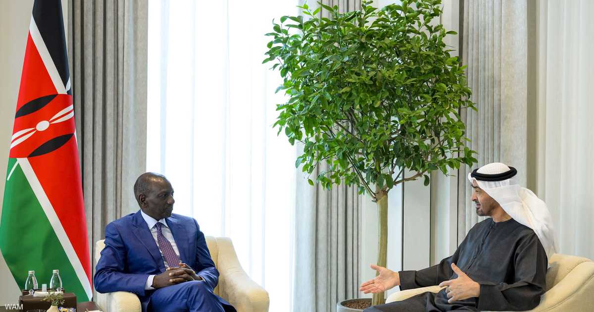 الشيخ محمد بن زايد والرئيس الكيني يبحثان تنمية التعاون الاقتصادي والاستراتيجي بين البلدين ويؤكدان وحدة المواقف تجاه التطورات الإقليمية