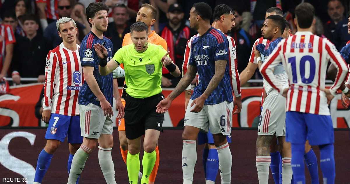 الأهداف من ركلتي جزاء تحسم اللقاء الأول بين أرسنال وأتلتيكو بهدف لكل فريق قبل المباراة الإياب.