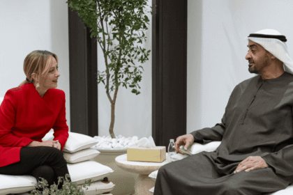 محمد بن زايد وميلوني يبحثان تطورات المنطقة