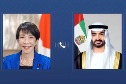 رئيس دولة الإمارات يبحث ورئيسة وزراء اليابان تطورات المنطقة
