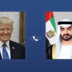 محمد بن زايد وترامب يبحثان هاتفياً تطورات الأوضاع في المنطقة