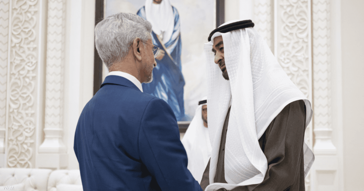 رئيس الإمارات يستقبل وزير الشؤون الخارجية في الهند
