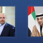 منصور بن زايد يبحث مع رئيس البرلمان الإيراني خفض التصعيد