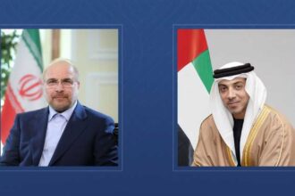 منصور بن زايد يبحث مع رئيس البرلمان الإيراني خفض التصعيد