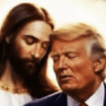 ترامب يظهر إلى جانب "المسيح" في صورة جديدة