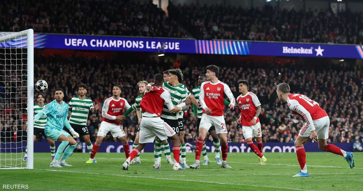 أرسنال يتجاوز سبورتنغ لشبونة بصعوبة ويصطدم بأتلتيكو مدريد