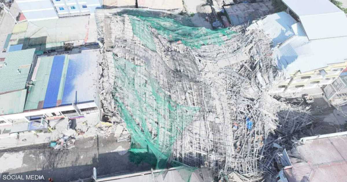 انهيار مبنى أثناء عاصفة في أنجليس وإطلاق عملية إنقاذ لمحاصرين.