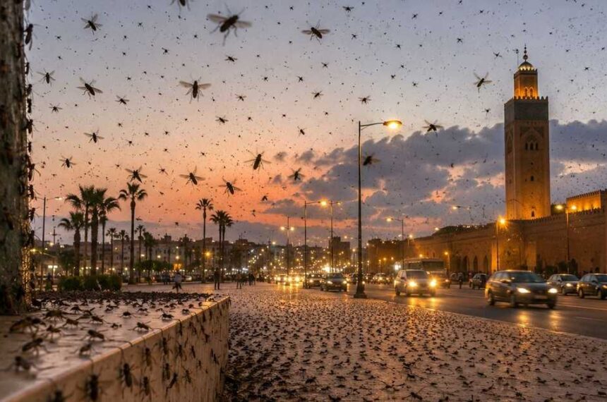 الحشرات تنتشر بكثافة في مدن المغرب بسبب التقلبات المناخية