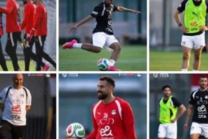مصر تقدم تدريباتها قبل مواجهة روسيا الودية بكأس العالم.