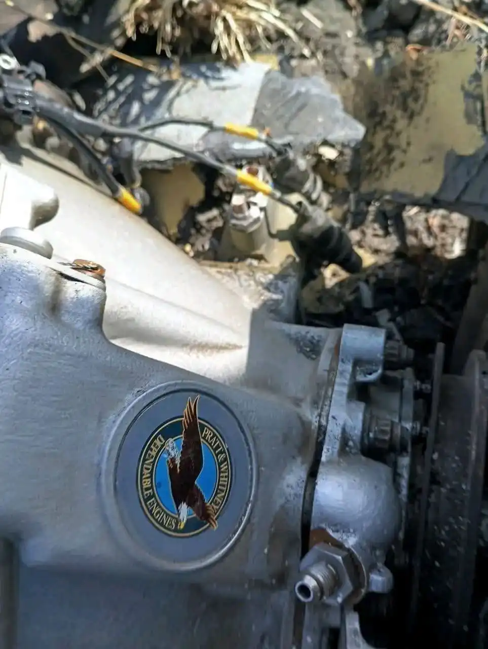 حطام مسيرة استراتيجية أسقطها الجيش السوداني يكشف استخدام محرك أمريكي Pratt & Whitney.