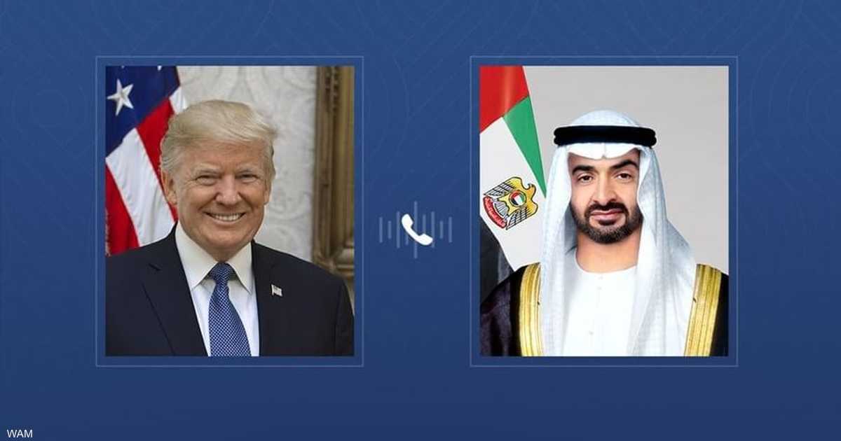 الاتصال الهاتفي بين الرئيسين لبحث تعزيز التعاون الاستراتيجي والعلاقات بين الإمارات والولايات المتحدة وتطورات الشرق الأوسط.