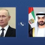 الرئيس بوتين يشكر الإمارات على جهودها في إتمام عملية تبادل الأسرى مع أوكرانيا وناقش مع الشيخ محمد بن زايد مستجدات الشرق الأوسط وتداعياتها العالمية