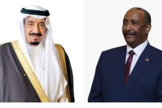 البرهان يبعث برقية تعزية للملك سلمان والامير محمد بن سلمان بمناسبة حادث الطائرة في رأس تنورة