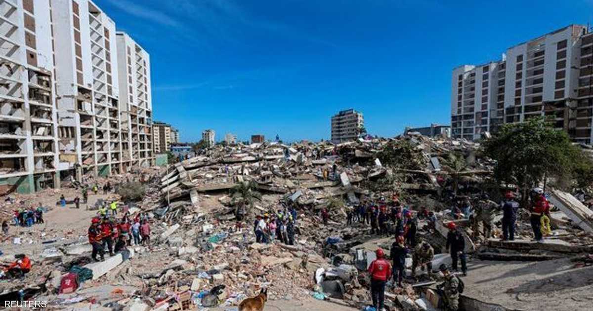 انهار فندق بمطار فنزويلا يضم 146 مرحلا فور وصولهم قبل ساعات من الزلزالين