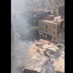 انهيار مبنى مصدر الأخشاب بعد اندلاع حريق يودي بحياة ضابط وشرطي ومواطن آخر ويصيب 15 آخرين