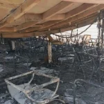 حريق يلتهم عوامة لؤلؤة النيل السياحية في الخرطوم
