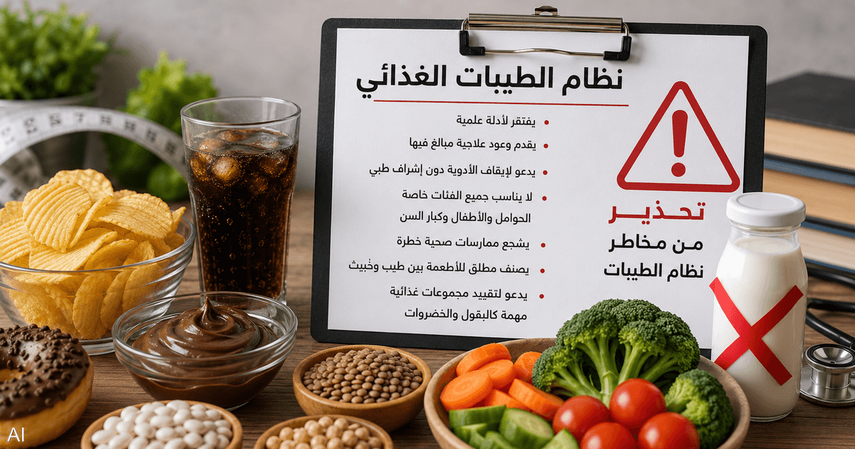 تحذيرات متجددة من نظام الطيبات الغذائي