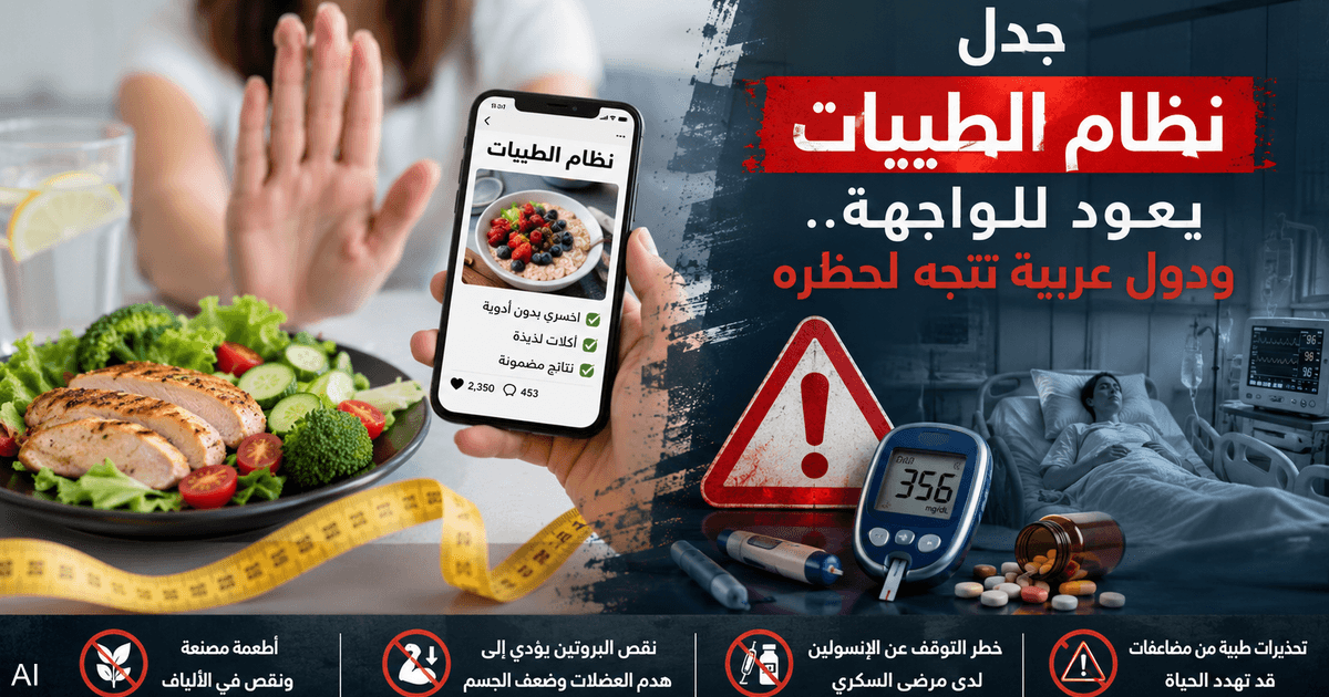 مخاوف متزايدة من نظام الطيبات وسط تحذيرات من آثاره الصحية المحتملة