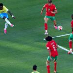 فينيسيوس يسجل في شباك المغرب في الشوط الأول من مباراة كأس العالم 2026